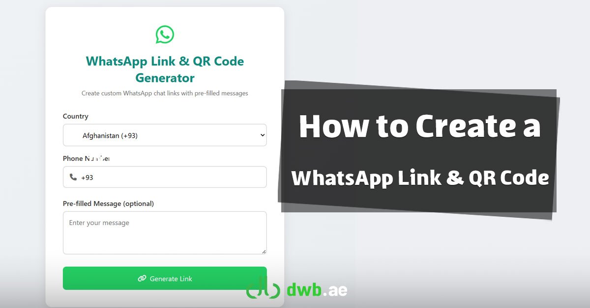 How to Create a WhatsApp Link & QR Code